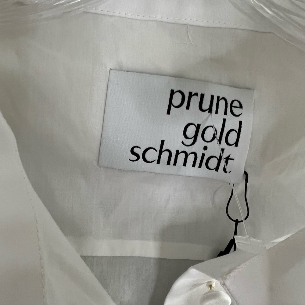 NEW $775 Prune Goldschmidt Prunette Short Sleeve Blouse White Women's Size 42 - Picture 7 of 10